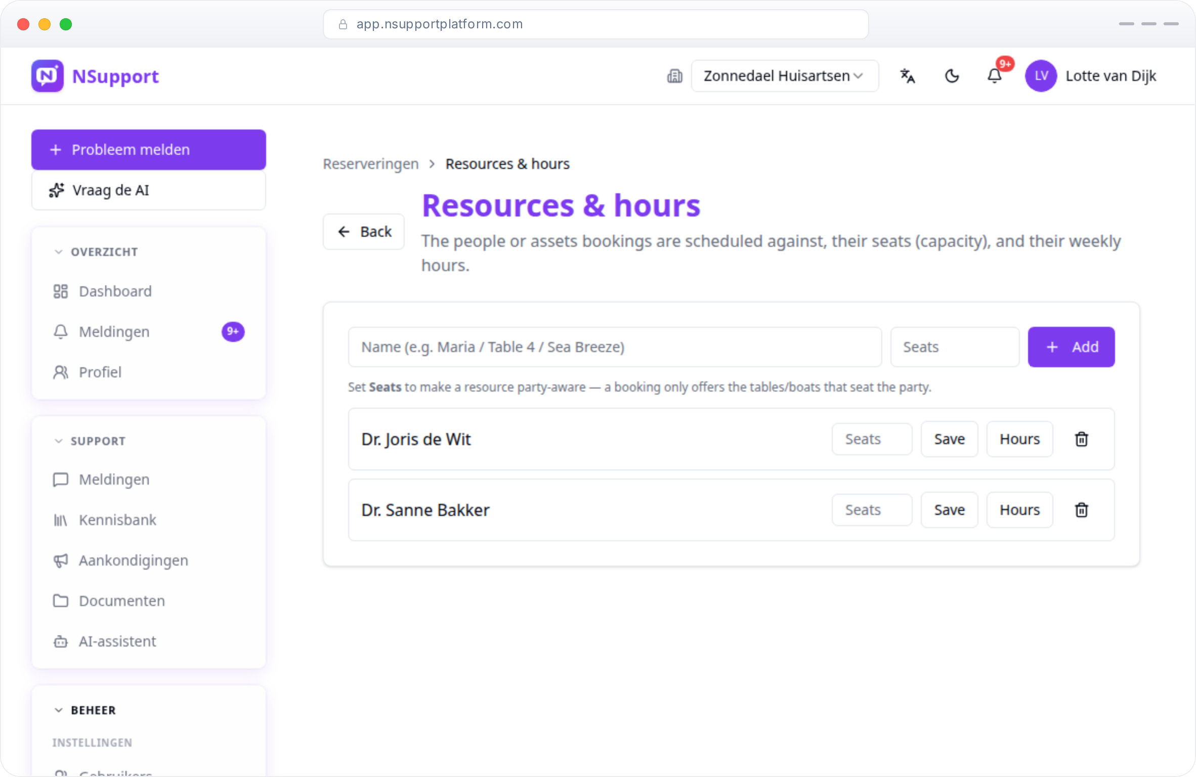 Beschikbaarheid & resources