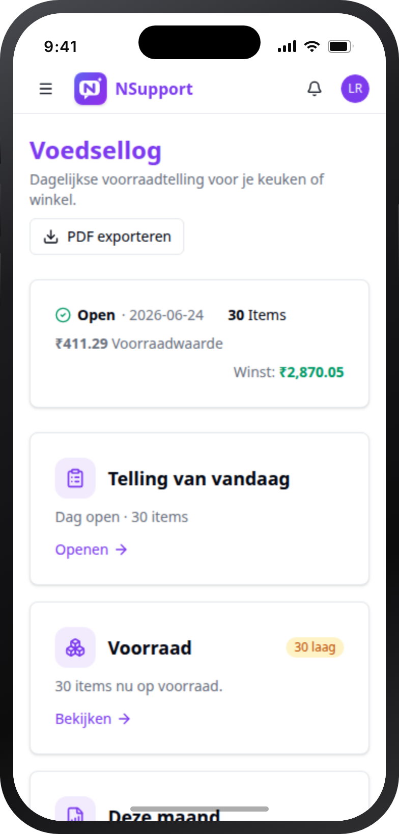 Dagelijkse telling