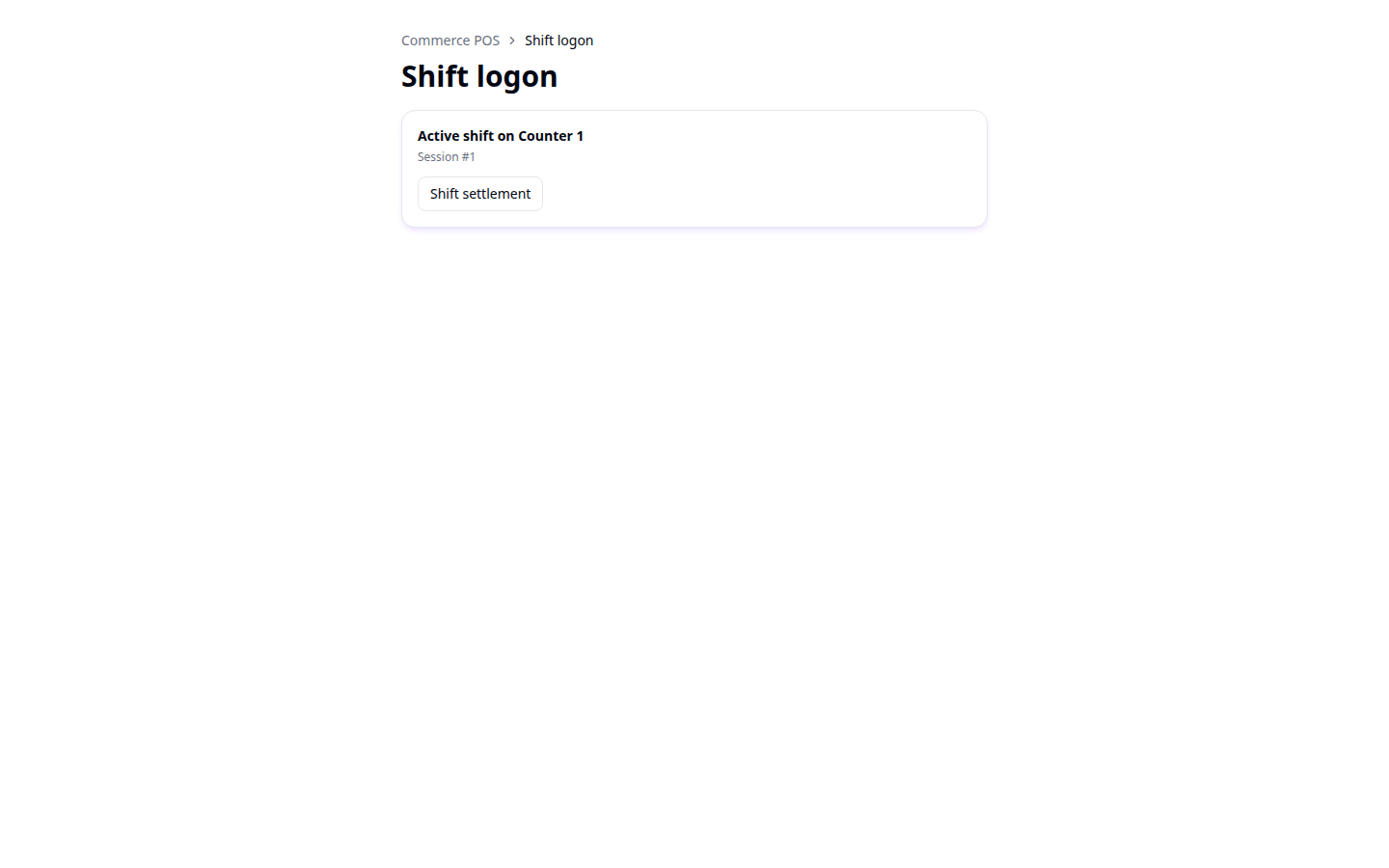 Scherm voor dienst inloggen