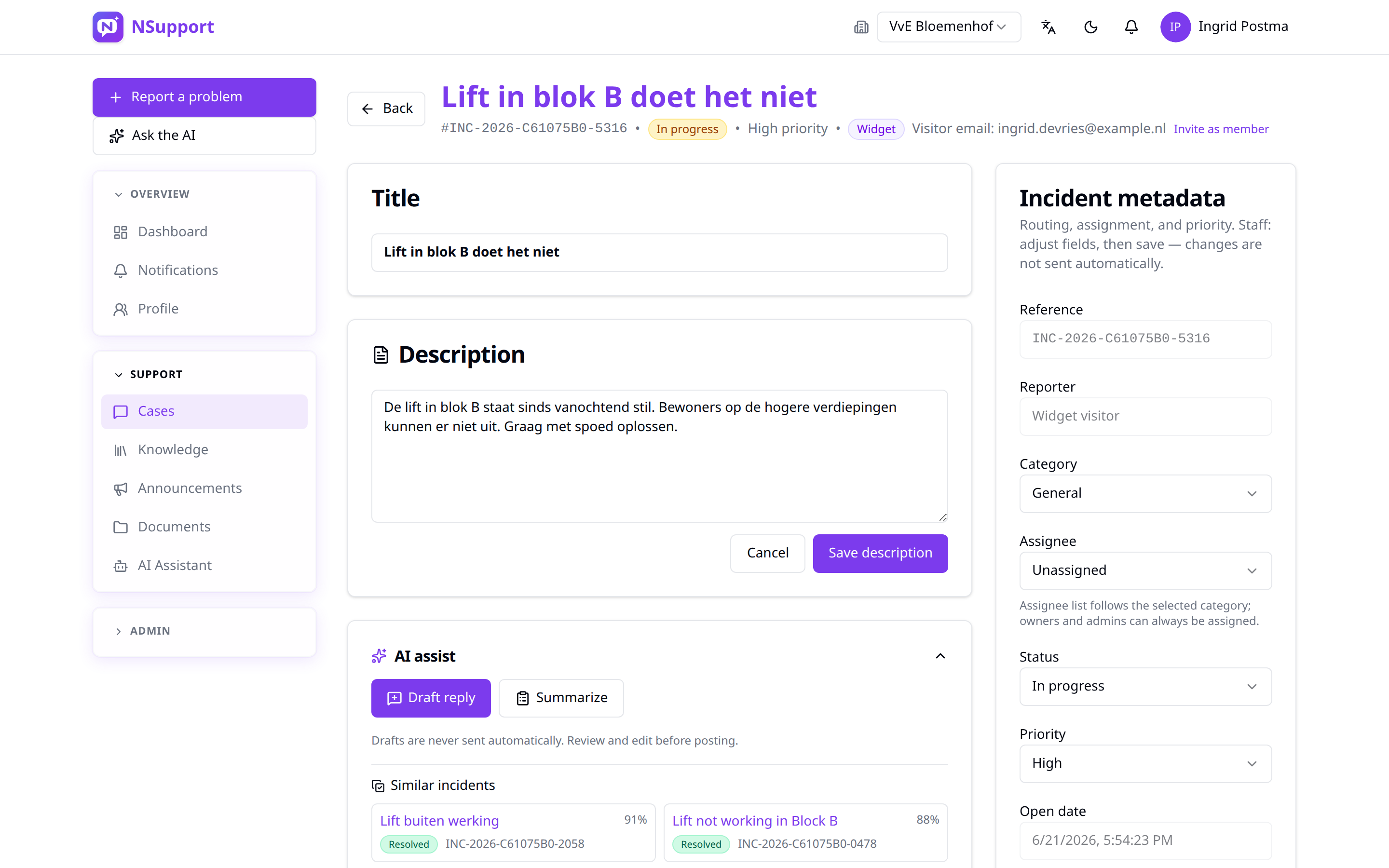 Agent workspace with AI assist